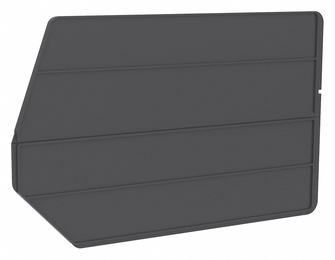 BinDivider 17.125inL Plastic Black PK6