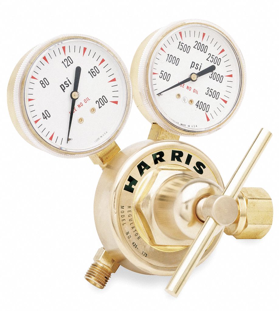 Harris Gas Regulator 425-125-580 3000767 Argon, Helium, Nitrogen CGA-580
