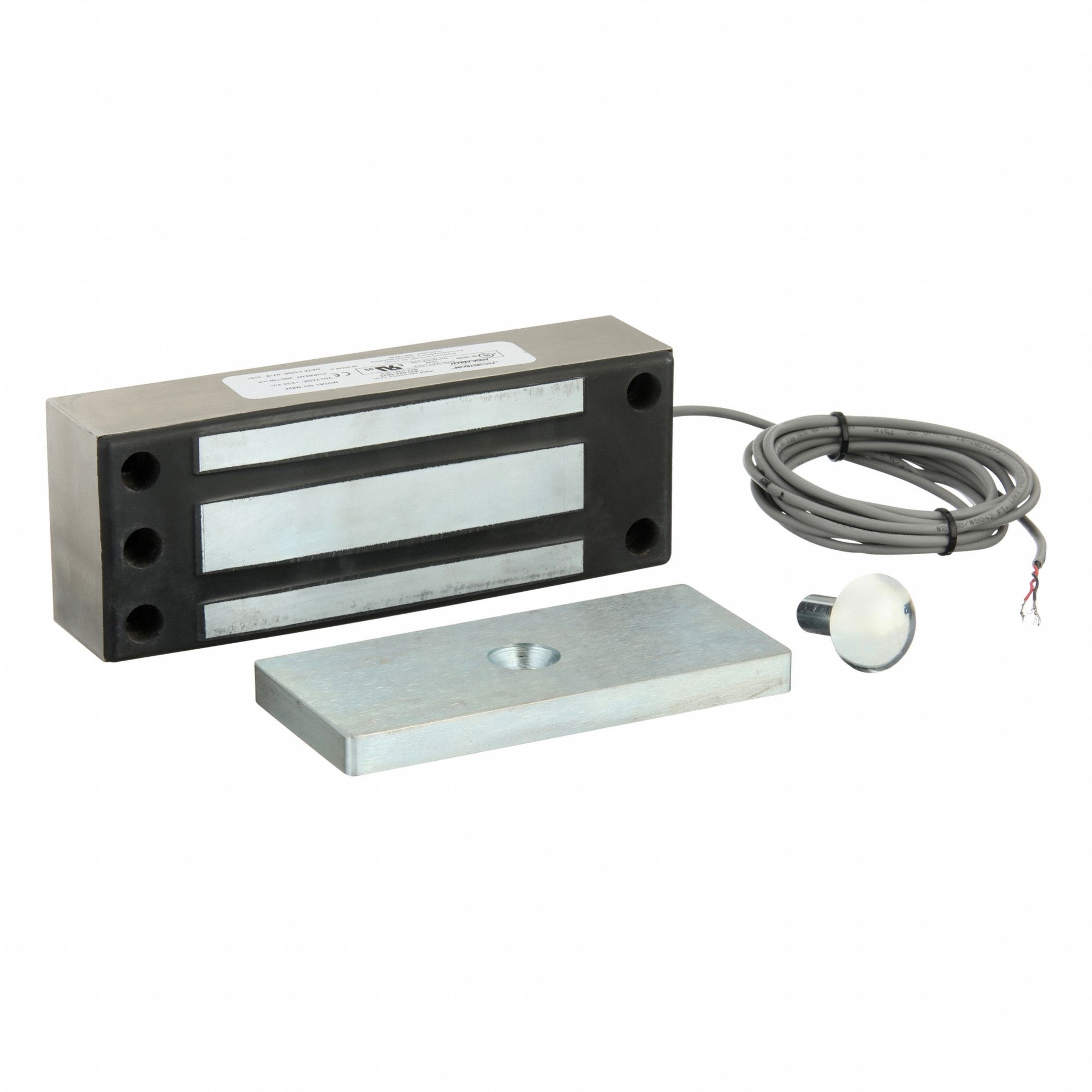 Electromagnetic Lock: 8 in Lg, 2 3/4 in Wd, 3 in Ht