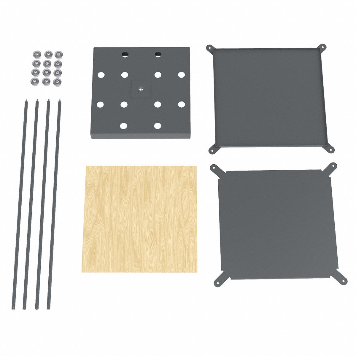 AKROMILS Revolving Storage Bin 60 in x 43 5/8 in, Flat Bottom, 200 lb