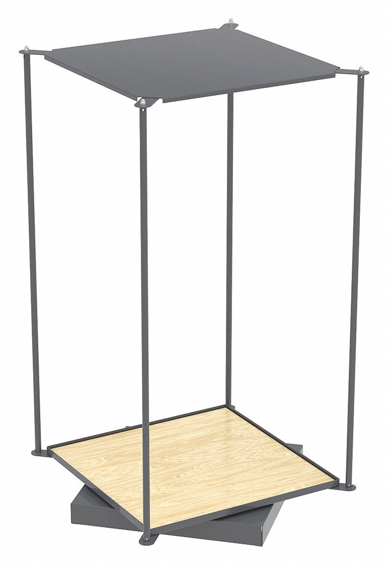 REVOLVING STORAGE BIN, 60 IN X 43⅝ IN, FLAT BOTTOM, 200 LB LOAD CAPACITY PER LEVEL