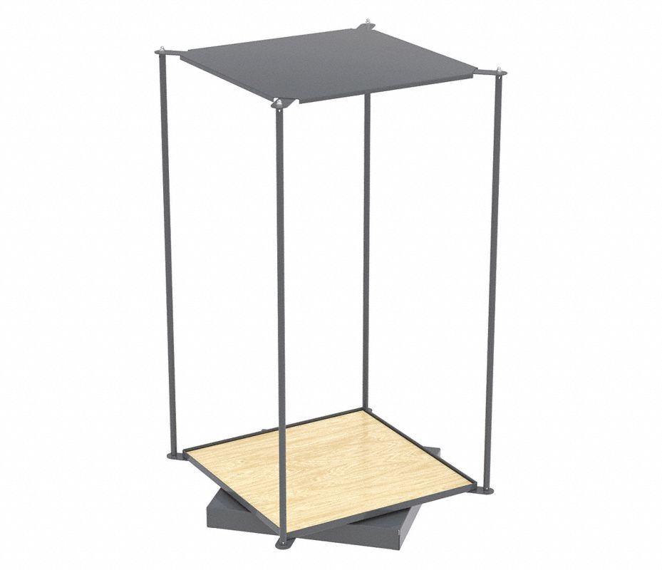 AKROMILS Contenedor Giratorio,Acero,Cap. 1000 lb. Gavetas Giratorias