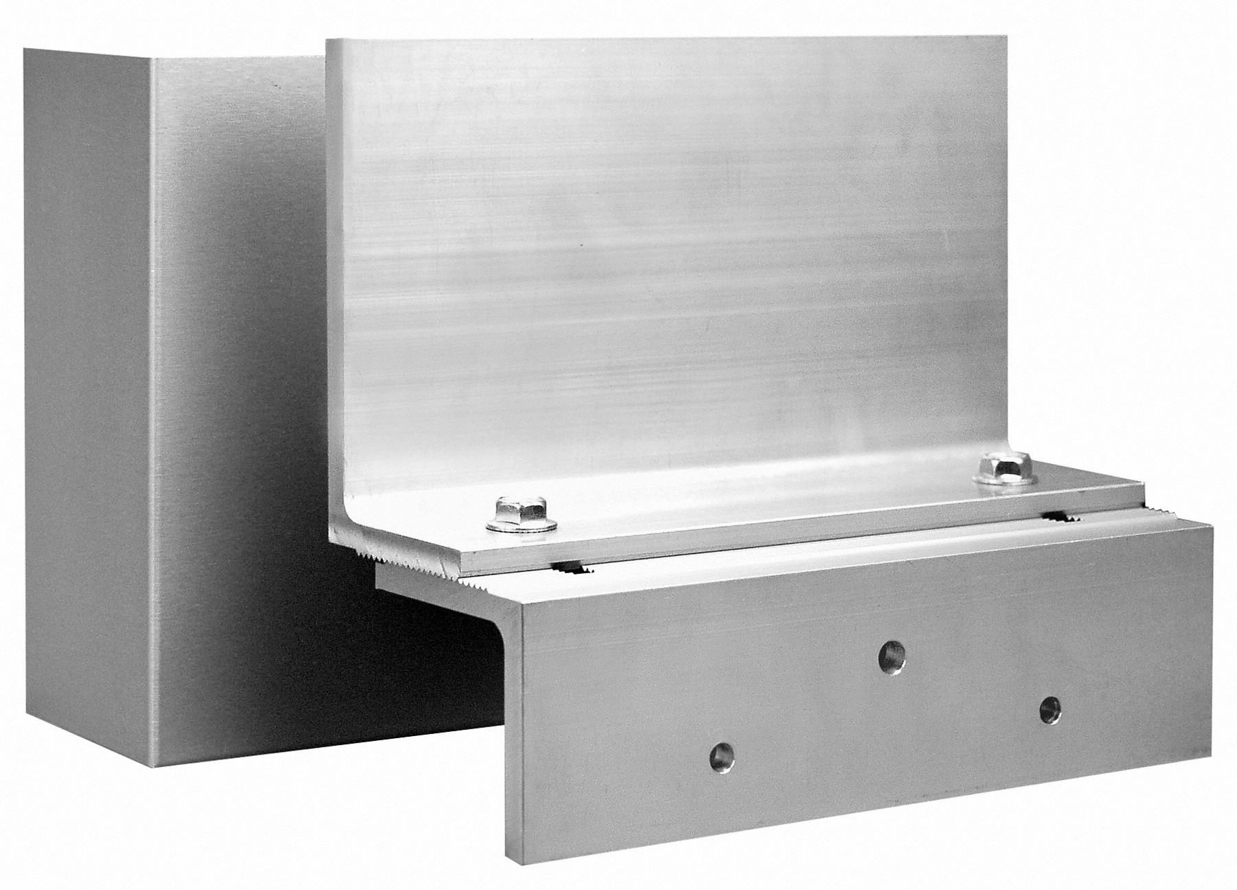 Z-Bracket: 8 1/2 in Lg, 3 1/2 in Ht