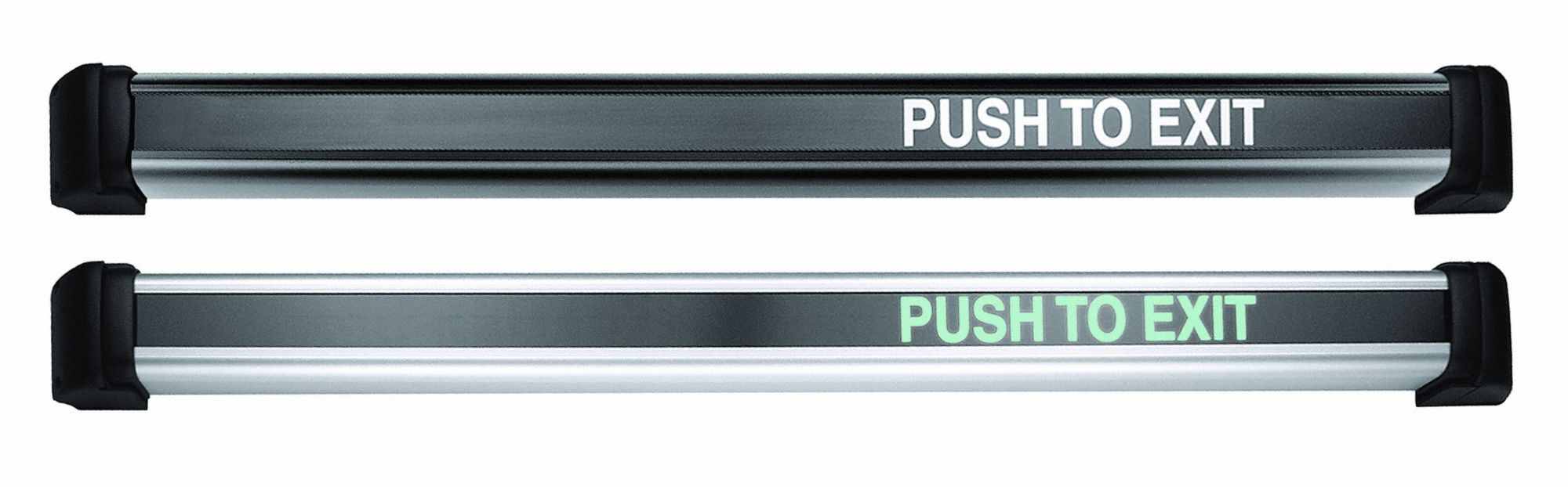 Push to Exit Bar, Black, Width 48 In.