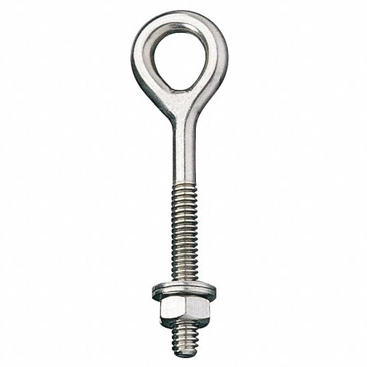 Large Stainless Steel Eye Screws - 5 Pack