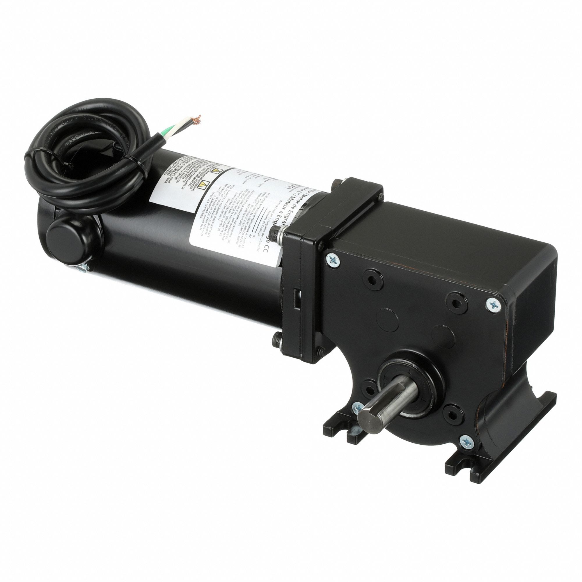DC Gearmotor: Right Angle, 90V DC, TENV, 64 RPM, 123 in-lb Max Torque, 28:1, 1.72 A, CW/CCW