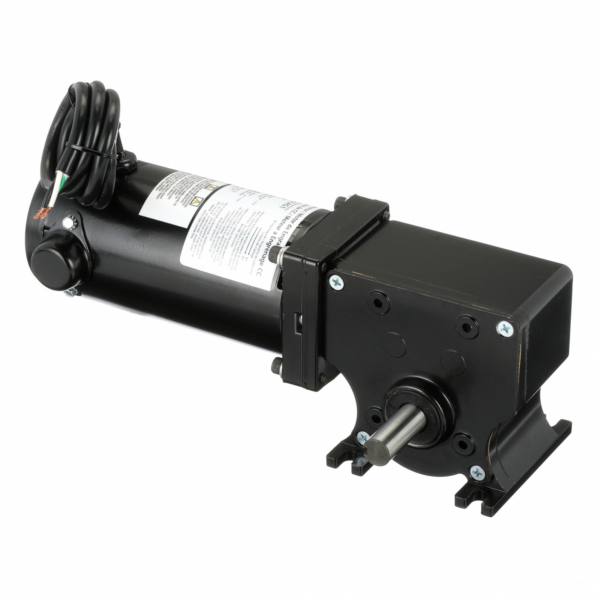 DC GEARMOTOR, RIGHT ANGLE, 24V DC, TENV, 26 RPM, 266 IN-LB MAXIMUM TORQUE, 60,1, 6.3 A, CW/CCW