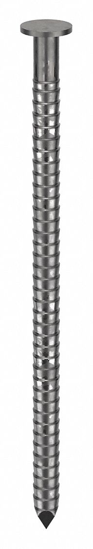 Framing Nails, 2 3/8" L, Galvanized, PK2000: Framing Nails, Flat, Ring, Steel, Tape, 2, 000 PK