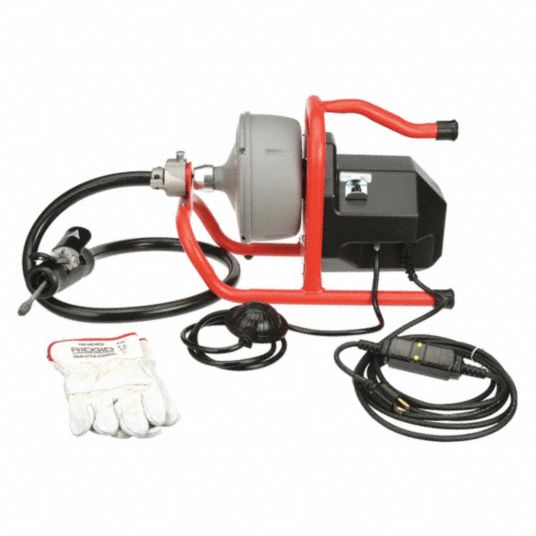 RIDGID Drain Cleaning Machine: Corded, K-40AF, For 3/4 in to 2 1/2 in Pipe,  5/16 in Cable Dia., Auto