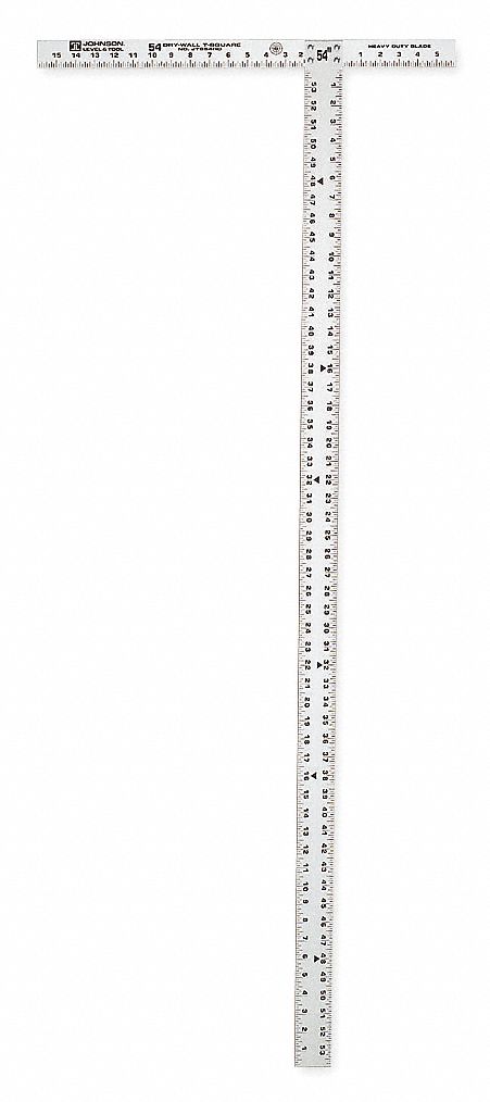 JOHNSON LEVEL & TOOL DRYWALL T-SQUARE,54X 24 SIZE - Squares, Bevels, and  Stair Gauges - JHLJTS54HD