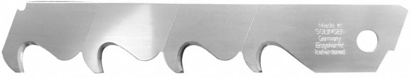 Snap-Off Blade: 4 1/2 in Blade Lg, 11/16 in Blade Wd, 0.03 in Blade Thick, 4 Segments, 5 PK