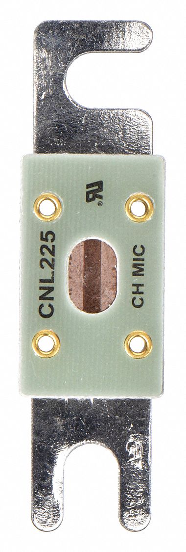 Forklift Limiter Fuse: Bolt-On, Time-Delay, 225 A, 80 V DC, Indicating, AC- & DC-Compatible