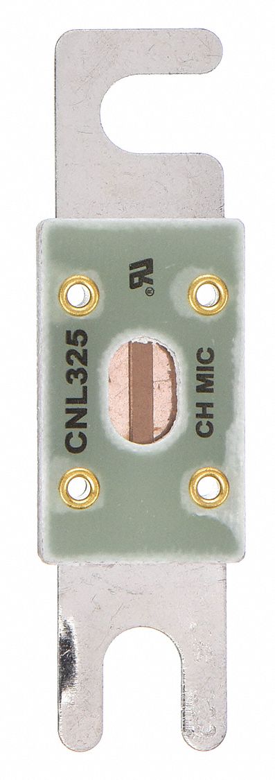 Forklift Limiter Fuse: Bolt-On, Time-Delay, 325 A, 80 V DC, Indicating, AC- & DC-Compatible