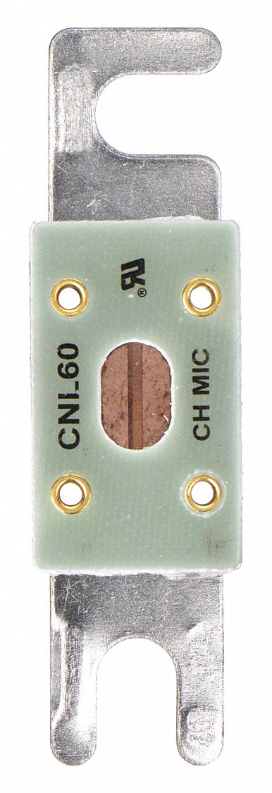 Forklift Limiter Fuse: Bolt-On, Time-Delay, 60 A, 80 V DC, Indicating, AC- & DC-Compatible
