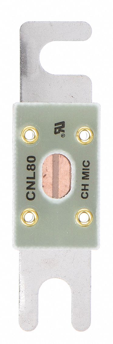 Forklift Limiter Fuse: Bolt-On, Time-Delay, 80 A, 80 V DC, Indicating, AC- & DC-Compatible