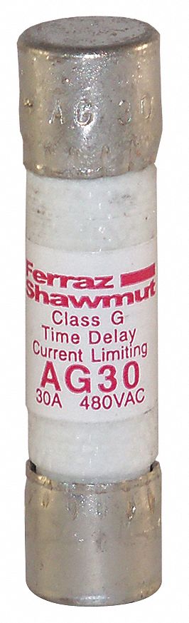 Fuse: Class G, AG Series, Time-Delay, 25 A, 480 V AC, Non-Indicating