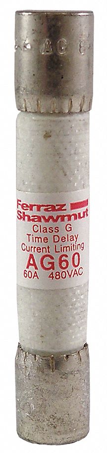 60A Time Delay Cylindrical Class G Fuse 480VAC 