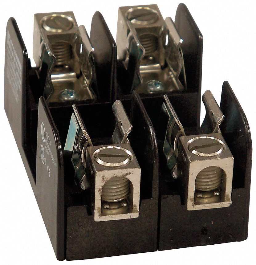 FUSE BLOCK, FITS INDUSTRIAL FUSE TYPE, 2 POLES, 0 TO 30 A, 250V AC/DC
