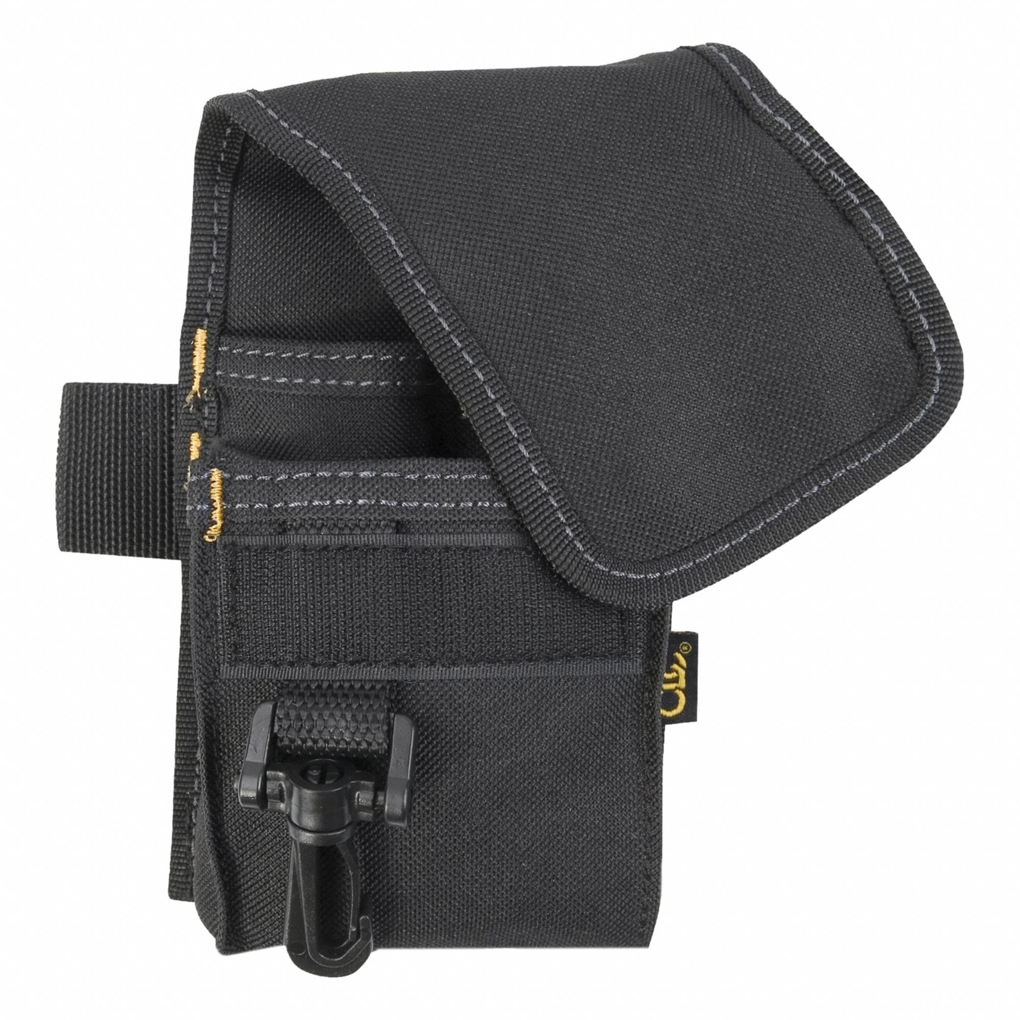 Tool Holster: For 2 1/2 in Belt Wd - Max, 4 Pockets, Black