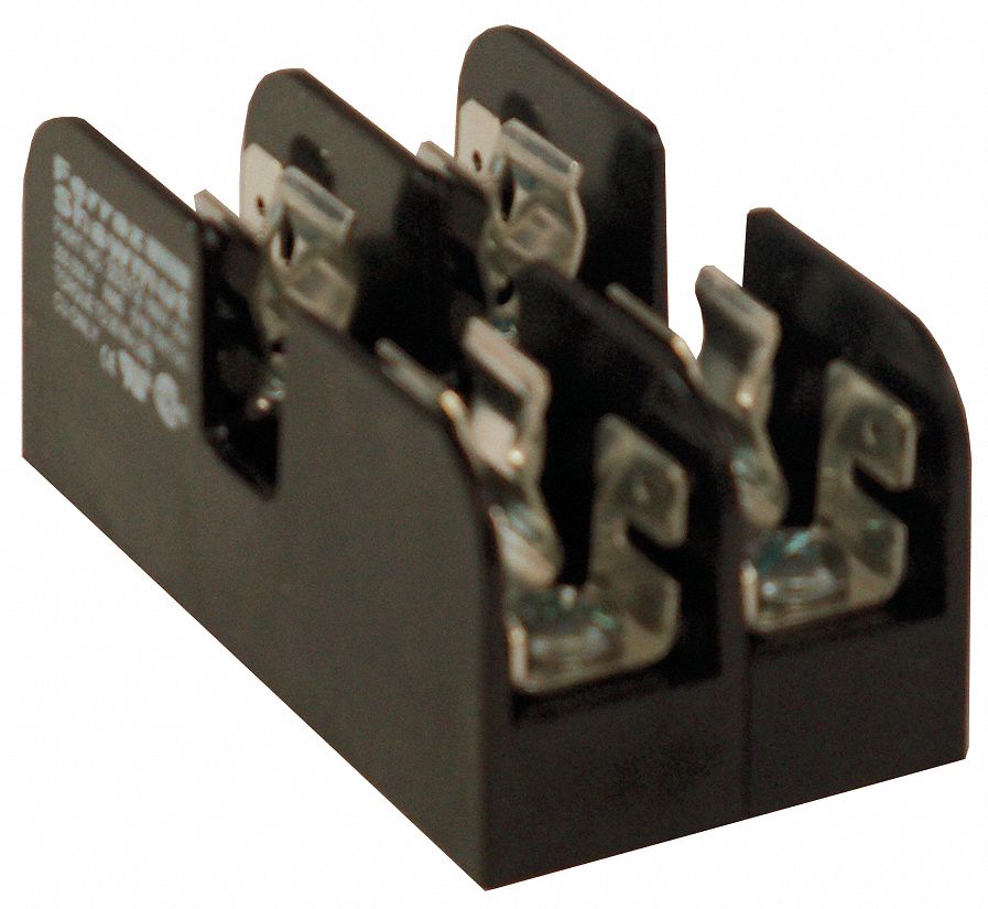 MERSEN Fuse Block Fits Midget Fuse Type, 2 Poles, 0 to 30 A, 600V AC