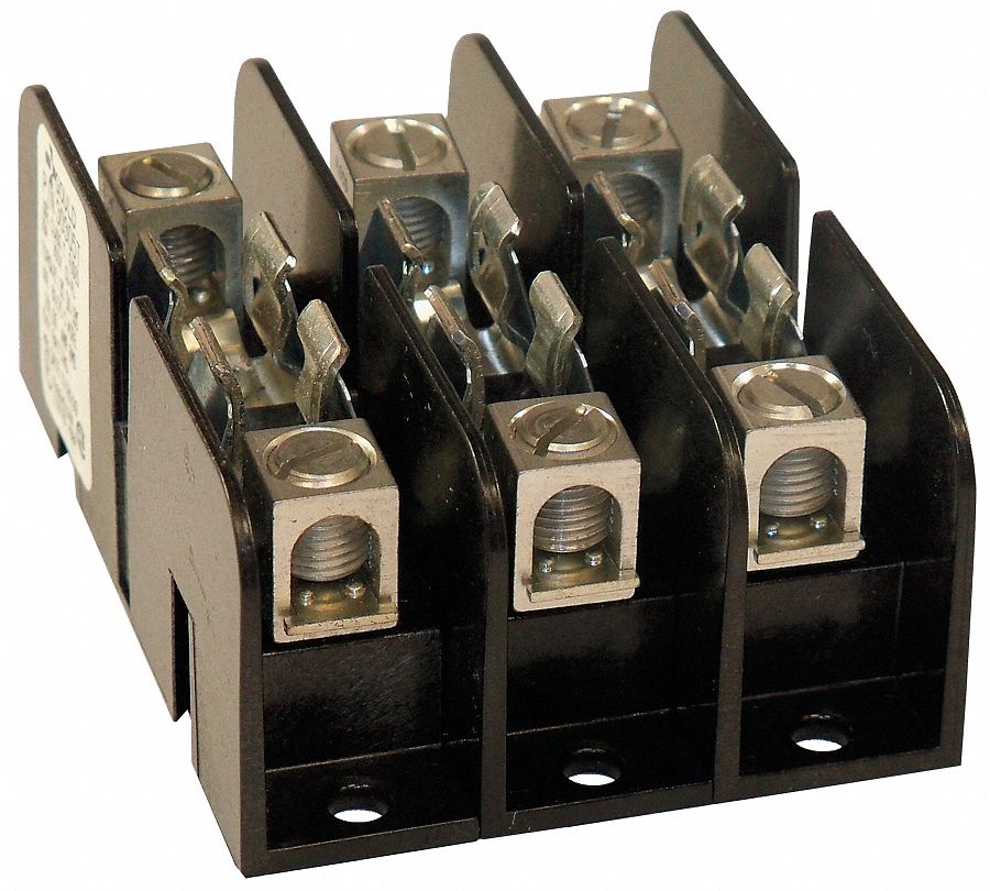 FUSE BLOCK, FITS INDUSTRIAL FUSE TYPE, 3 POLES, 0 TO 30 A, 300V AC/DC