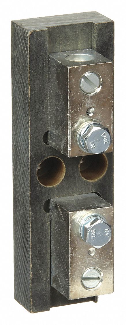 Fuse Block: Open Block Design, 1 Pole, 300 V AC, Box Lug, Non-Indicating