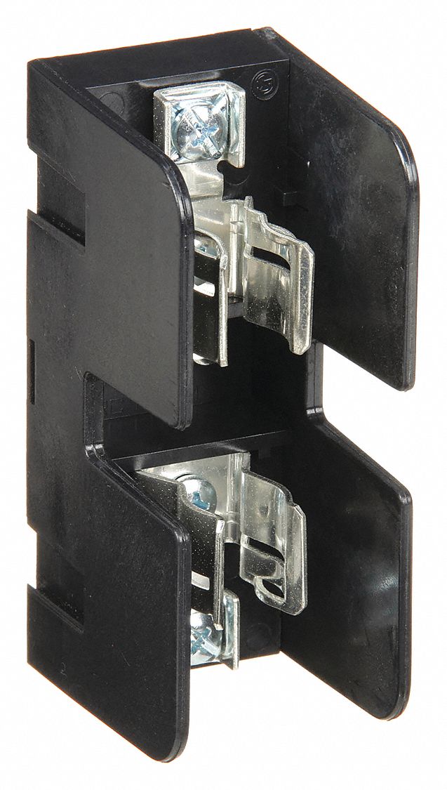 Fuse Block: Open Block Design, 1 Pole, 600 V AC, Pressure Plate, Non-Indicating
