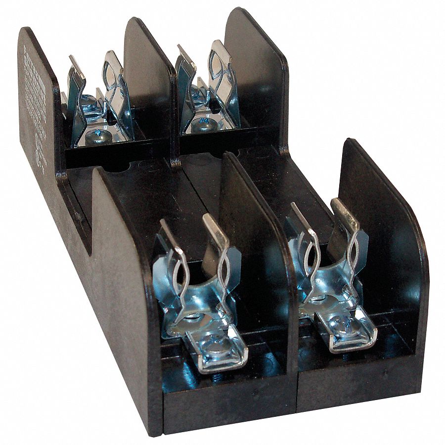 FUSE BLOCK, FITS INDUSTRIAL FUSE TYPE, 2 POLES, 0 TO 30 A, 600V AC/DC