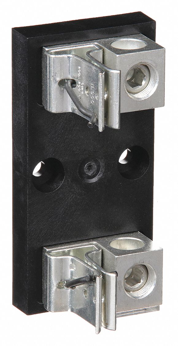 Fuse Block: Open Block Design, 1 Pole, 600 V AC, Box Lug, Non-Indicating
