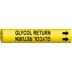 Glycol Return Snap-On Pipe Markers