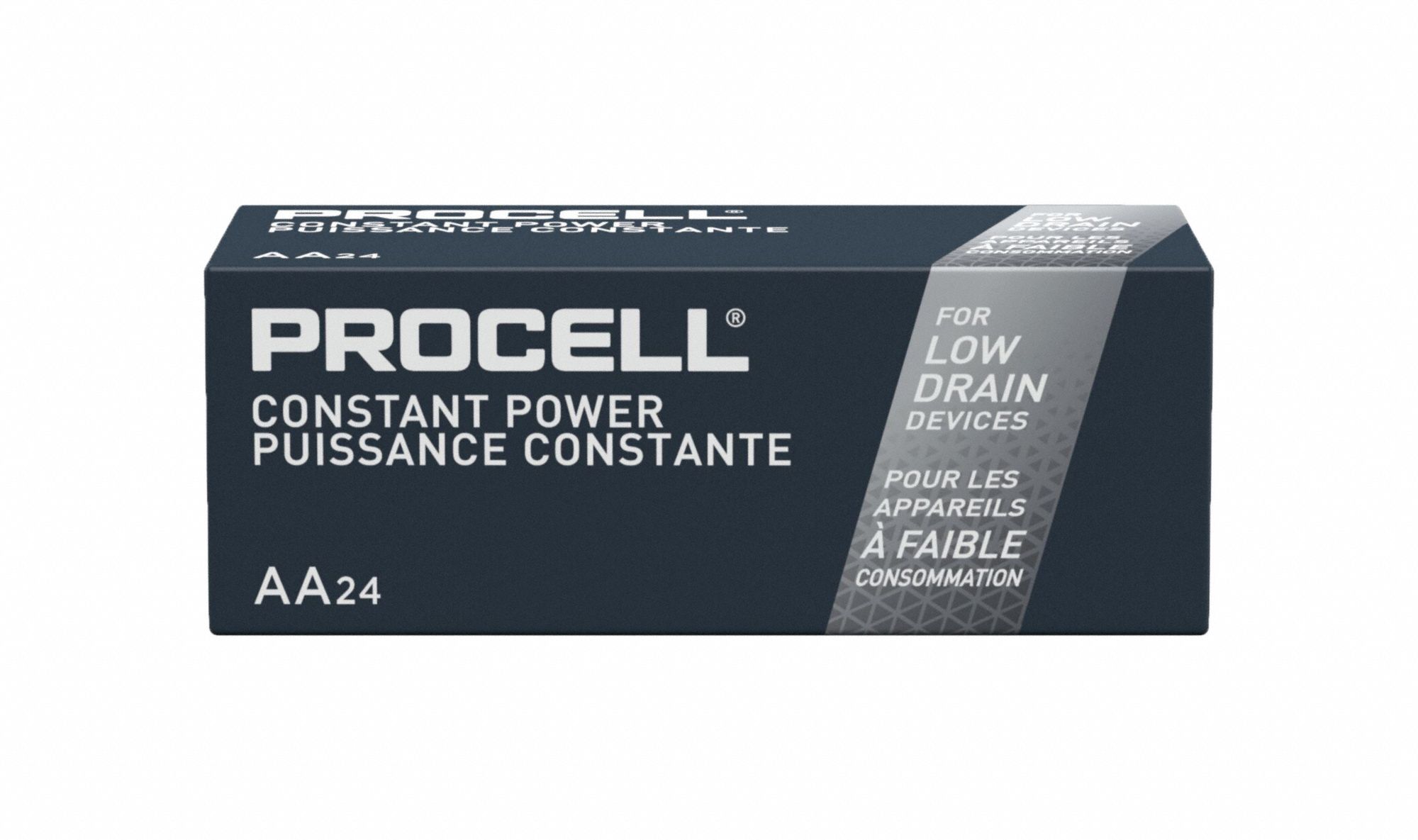 AA Battery: Everyday, Alkaline, 1.5V DC, Procell Constant, 24 PK