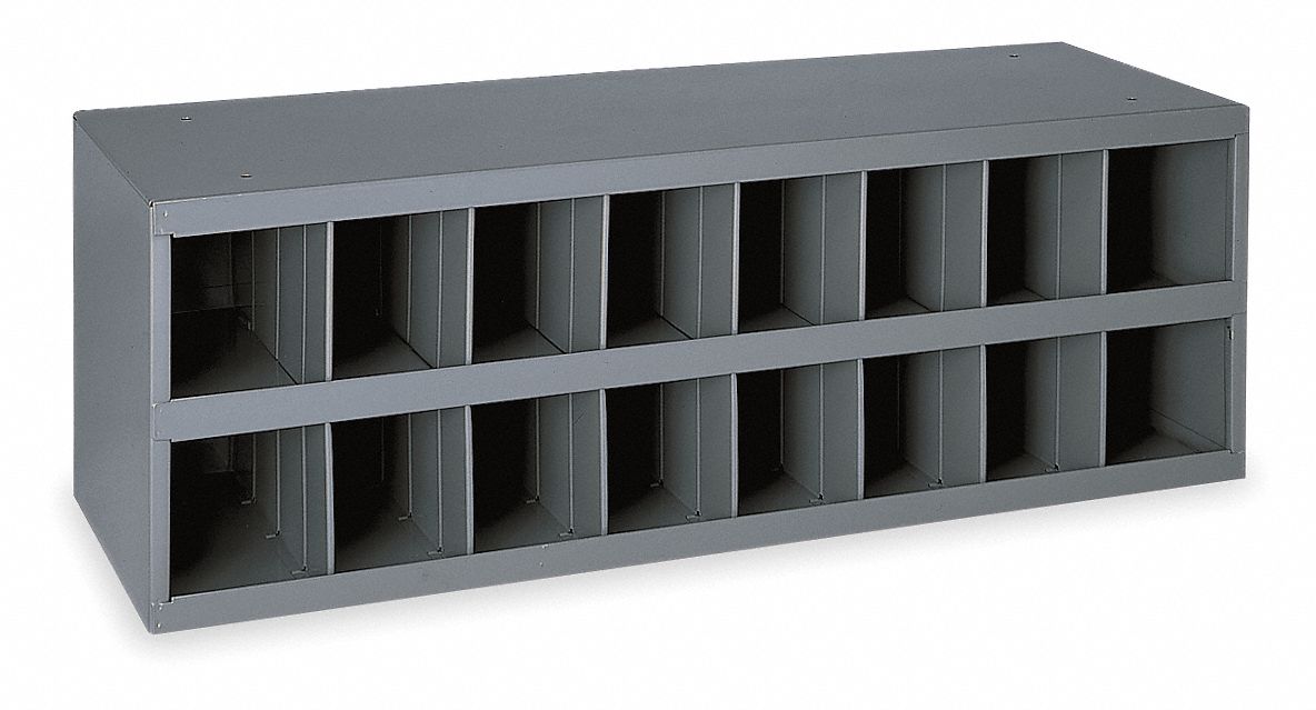 DURHAM MFG, 34 in x 12 in x 12 in, 16 Compartments, Pigeonhole Bin Unit