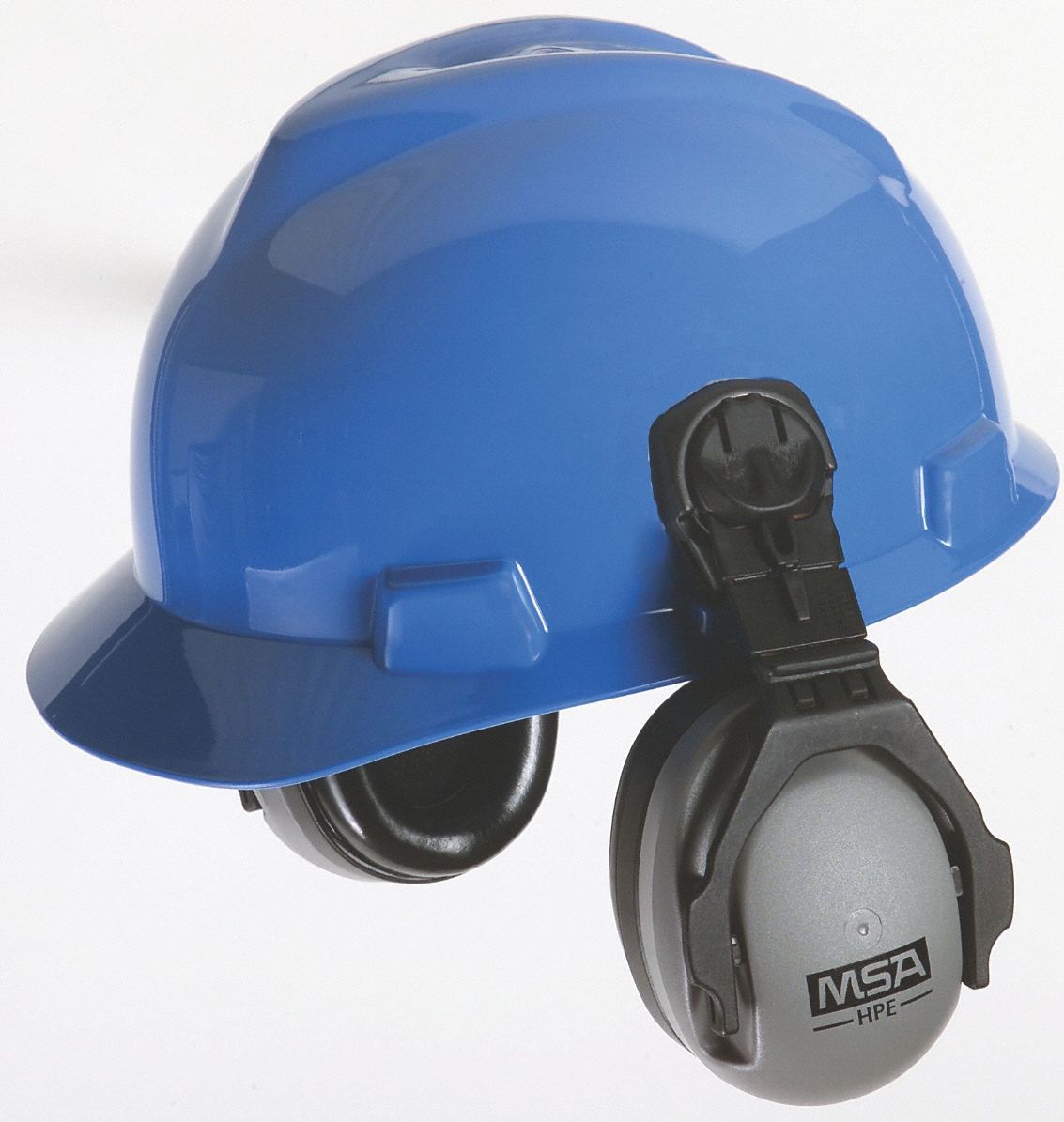 MSA Hard Hat Mounted Ear Muffs, 27 dB Noise Reduction Rating NRR