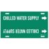 Chilled Water Supply Strap-On Pipe Markers