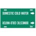 Domestic Cold Water Strap-On Pipe Markers