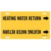 Heating Water Return Strap-On Pipe Markers