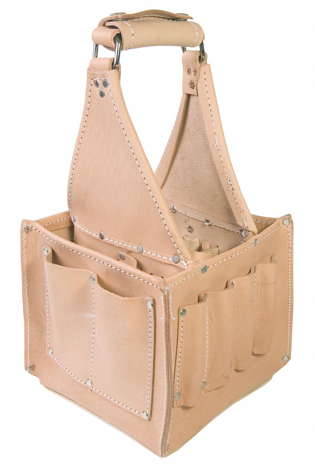 CLC Tool Tote Leather, Tan, 12 Outside Pockets, 5 Inside Pockets, 8 1/