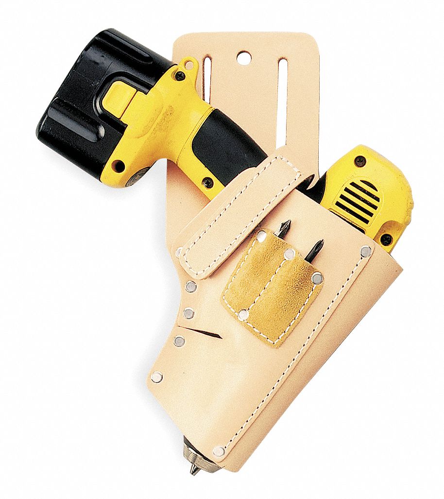 Cordless Drill Holster, Top Grain Saddle Leather Grainger