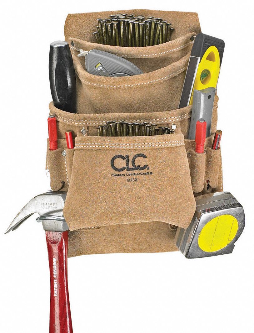 CLC Tan, Tool Pouch, Leather, For Maximum Belt Width 2 3/4 in 5LF28