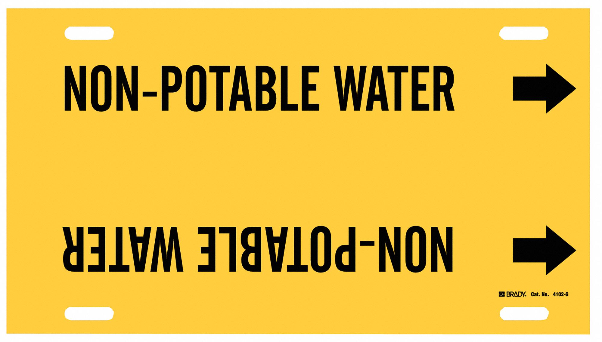 NonPotable Water, Yellow, Pipe Marker 5LFE94102G Grainger