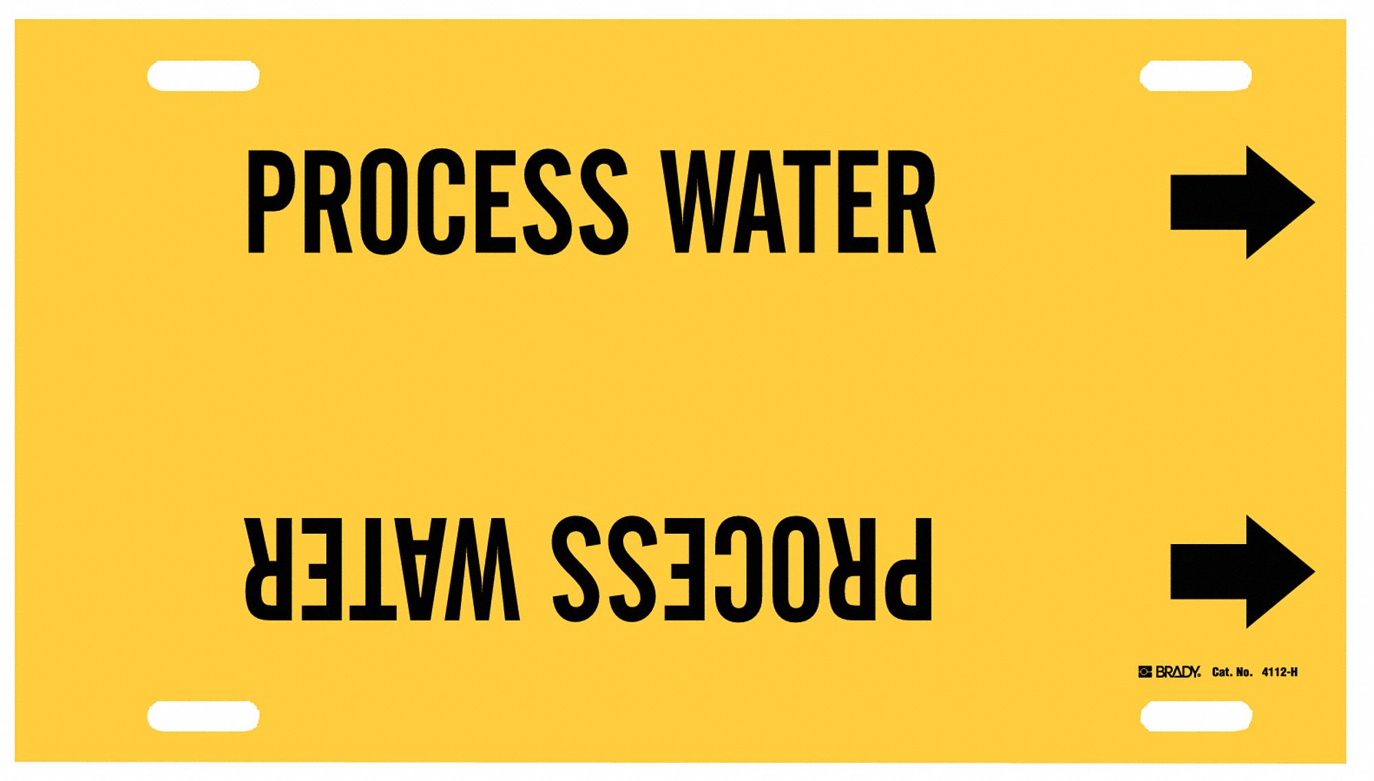 Process Water, Yellow, Pipe Marker - 5LFH6|4112-H - Grainger