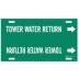 Tower Water Return Strap-On Pipe Markers