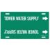 Tower Water Supply Strap-On Pipe Markers