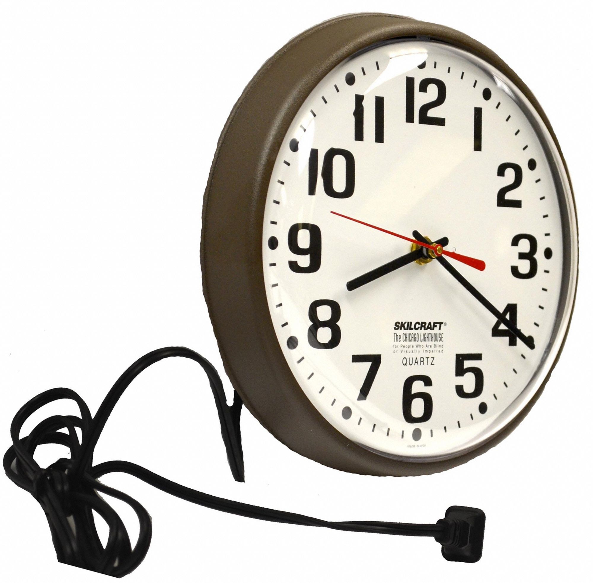 ABILITY ONE Wall Clock,Analog,Electric 6645-00-514-3523 