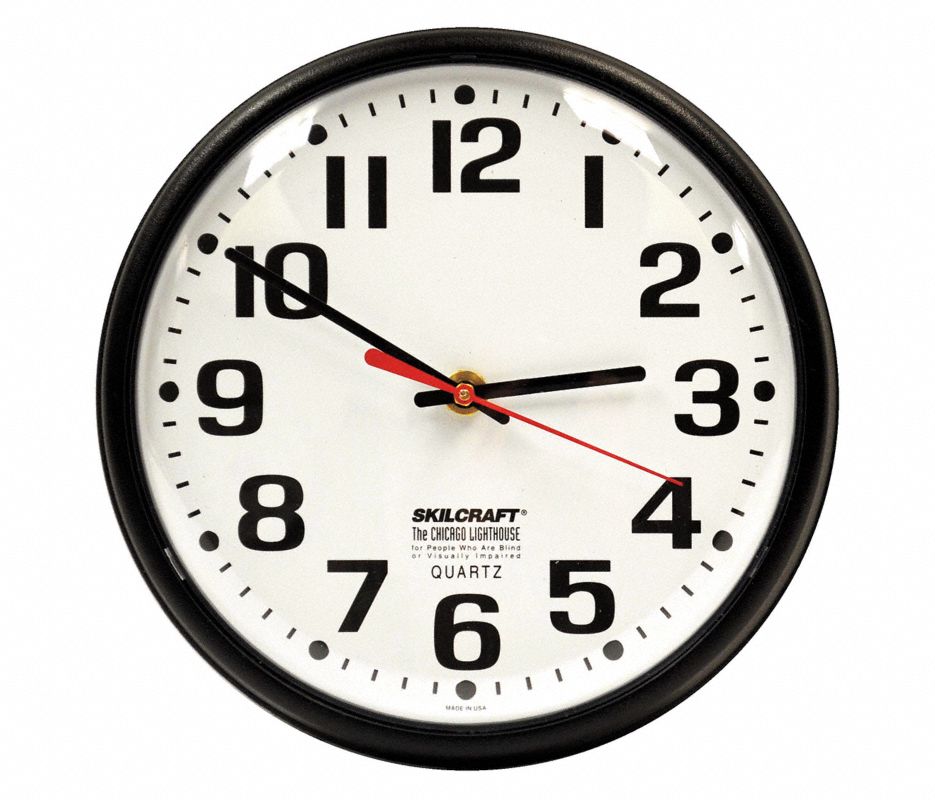 Wall Clock,Battery,8 in.