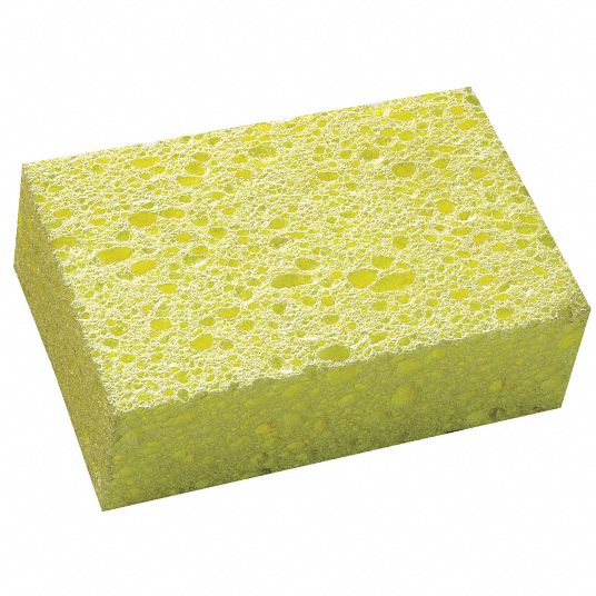 Pace Supply  Large Sponge, 7-1/2 in L x 4-1/2 in W x 2-1/16 in THK,  Cellulose, Natural