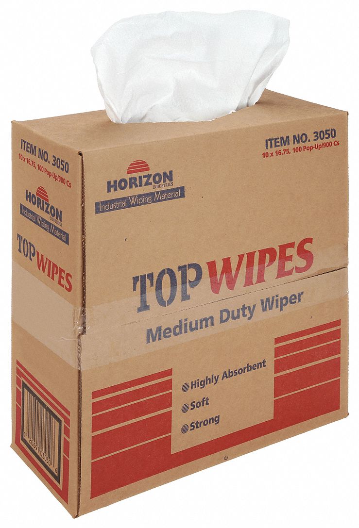 DISPOSBLE WIPES,16-1/2 IN X 10 IN,P