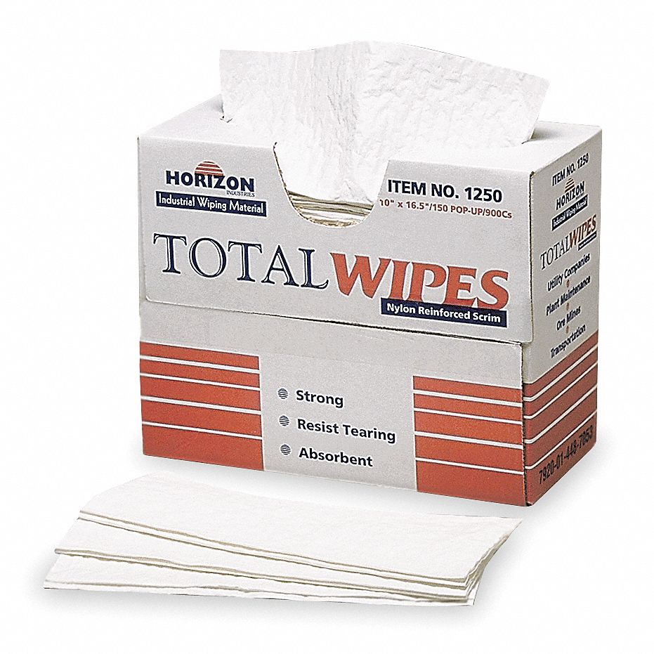 ABILITY ONE Dry Wipe, Ability One, 10 in x 161/2 in, Number of Sheets