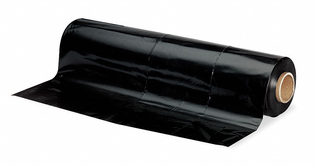 Grower's Solution Mantillo de plástico negro sobre blanco de 1.0 mil en  relieve - 4 pies x 600 pies