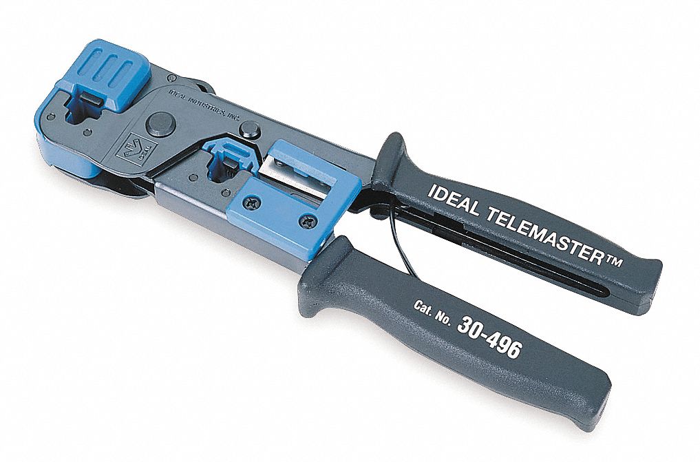 CRIMPER, FOR RJ-11/RJ-12/RJ-45, CAT5E/CAT6, 13 IN OVERALL L, 22 AWG MAX COMPATIBLE WIRE SIZE